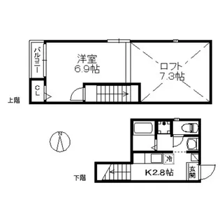 福岡県福岡市西区大字飯氏【アパート】の間取り