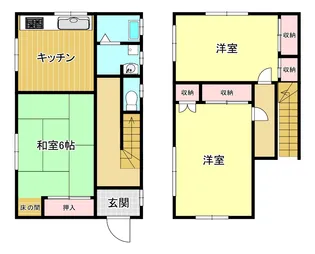 千葉県大網白里市南横川【一戸建】の間取り