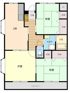 ハイツ神沢【2階】の間取り