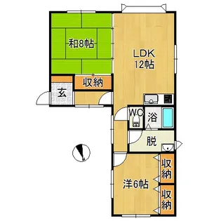 グランクリュー鷹匠【2階】の間取り