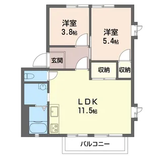 タウンヒル松葉N【2階】の間取り