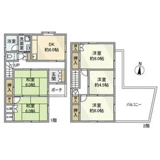 愛知県一宮市奥町【一戸建】の間取り