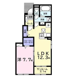 サン・デリアーナII【1階】の間取り