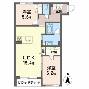 カルムメゾン【1階】の間取り