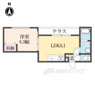 Mirei烏丸五条【1階】の間取り