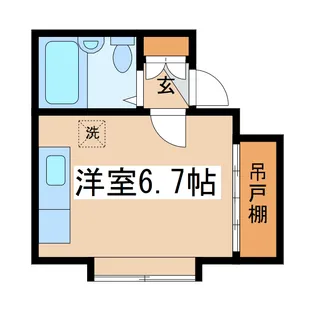 コーポ藤若草【2階】の間取り