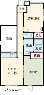 グローリヤ牧野【4階】の間取り