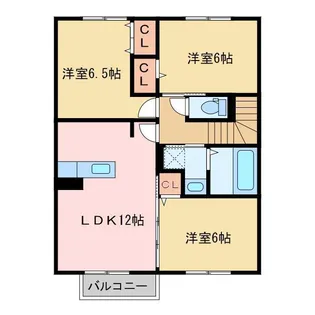 プランドール安岡III【2階】の間取り