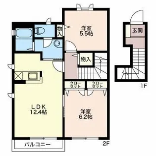 サニーコート聖II【2階】の間取り