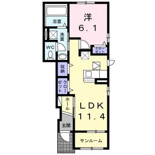 サン・ルーチェ【1階】の間取り
