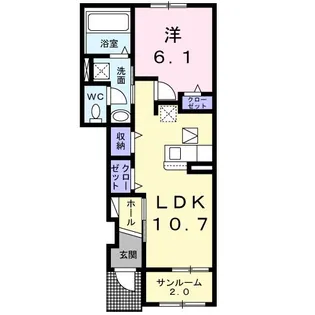 ベルゼルII【1階】の間取り