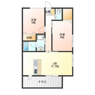 シーステージ石田【1階】の間取り