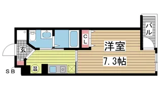 クレアール神戸【6階】の間取り