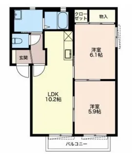 アイムアサヒ C【1階】の間取り
