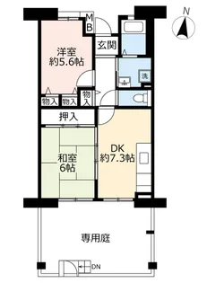 URサンヴァリエ中百舌鳥【1階】の間取り