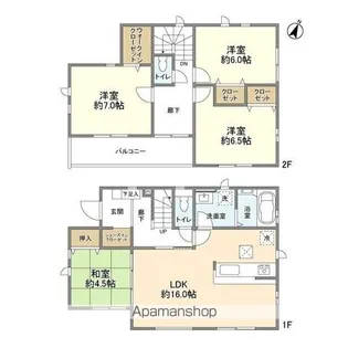 千葉県鎌ヶ谷市東道野辺4【一戸建】の間取り