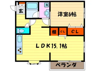 多蔵ハイツ【3階】の間取り