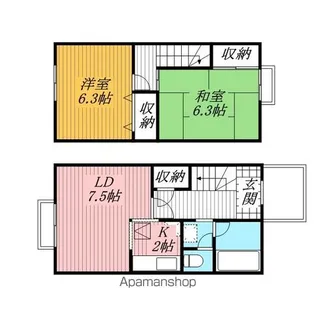 メゾンボワール【1階】の間取り