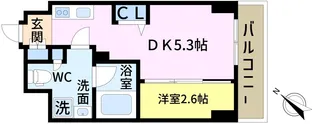 1DKの間取り画像