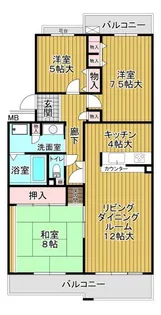 プロムナード桜台6番街8号棟【5階】の間取り