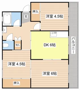 栗東グリーンハイツ2号棟【5階】の間取り