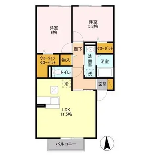 ロイヤルガーデンアネックス【1階】の間取り