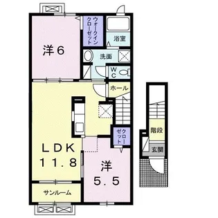 グレンツェン【2階】の間取り