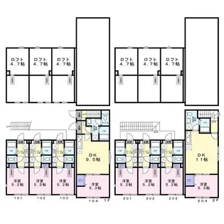 ルミエス菊名【2階】の間取り