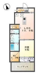 シエル・エトワール【1階】の間取り