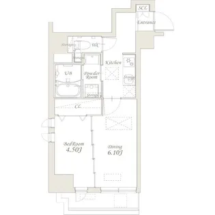 グランカーサ錦糸町【5階】の間取り