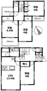 千葉県船橋市芝山6【一戸建】の間取り