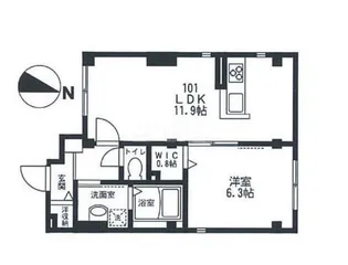 東京都大田区北千束2【マンション】の間取り