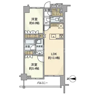オープンレジデンシア千駄木【2階】の間取り