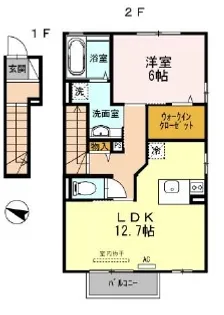 ゴールドクエスト B棟【2階】の間取り