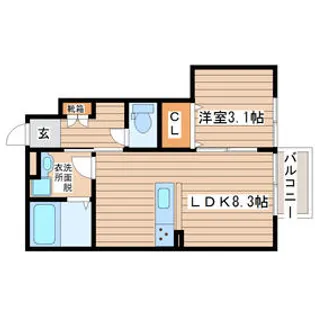 宮城県仙台市太白区郡山2【アパート】の間取り