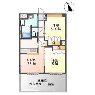 グランディール【1階】の間取り