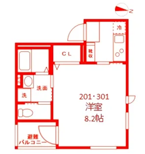 T&Fレジデンス藤沢【2階】の間取り