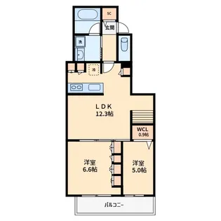 グランディール【2階】の間取り