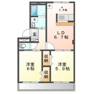 ガーデンヒルズ【2階】の間取り