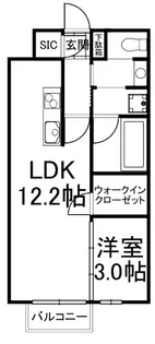 大阪府枚方市三矢町【アパート】の間取り