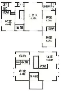 静岡県浜松市浜名区三ヶ日町都筑【一戸建】の間取り