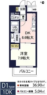 アーバネス淀川【8階】の間取り