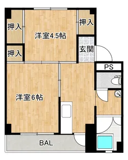 ビレッジハウス早島1号棟【4階】の間取り