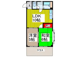 ドミール与野【1階】の間取り