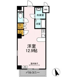 フェリオ甲府上石田【3階】の間取り