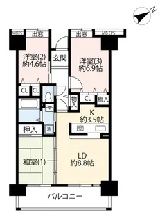 URライフタウン国領【10階】の間取り