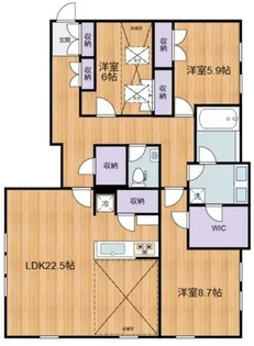 凛樹Foresta (リンジュフォレスタ)【2階】の間取り
