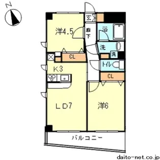 リヴィエール宮崎台【7階】の間取り