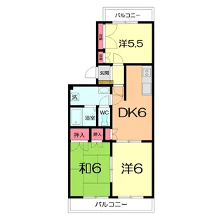 ディオール東大成【3階】の間取り