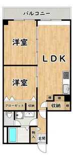 グリーンロード公園ヴィラ【7階】の間取り